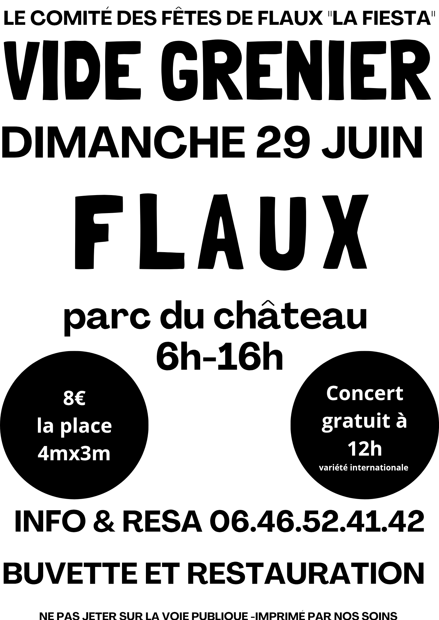 vide grenier vingtneuf juin